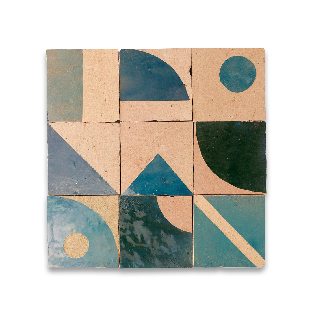 Blue Jean Patterned Zellige