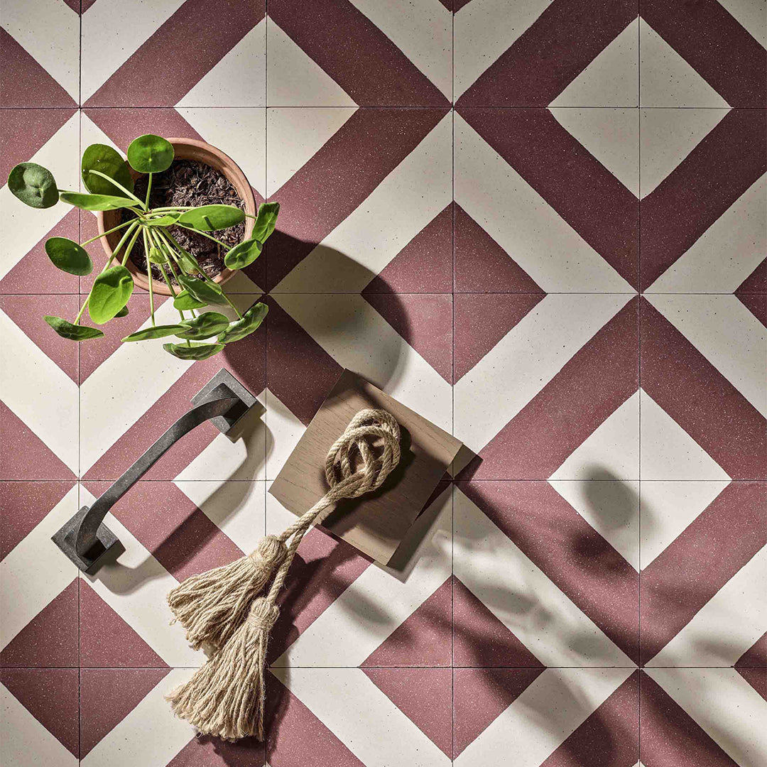 Cross Stripe Burgundy