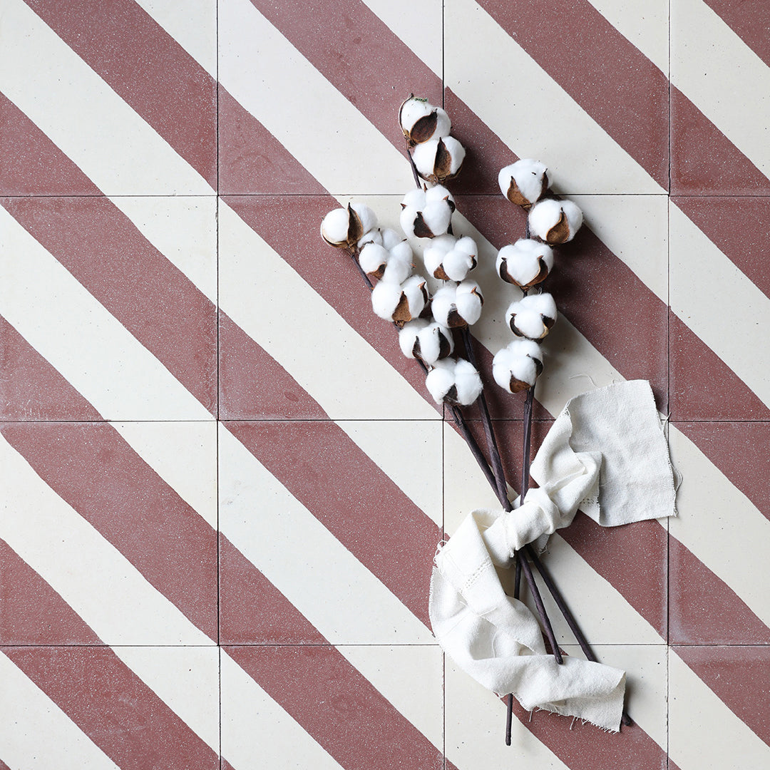 Cross Stripe Burgundy