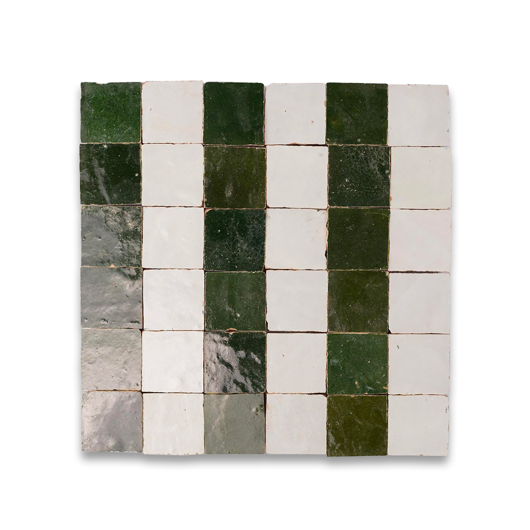 Forest Green Stripes Zellige