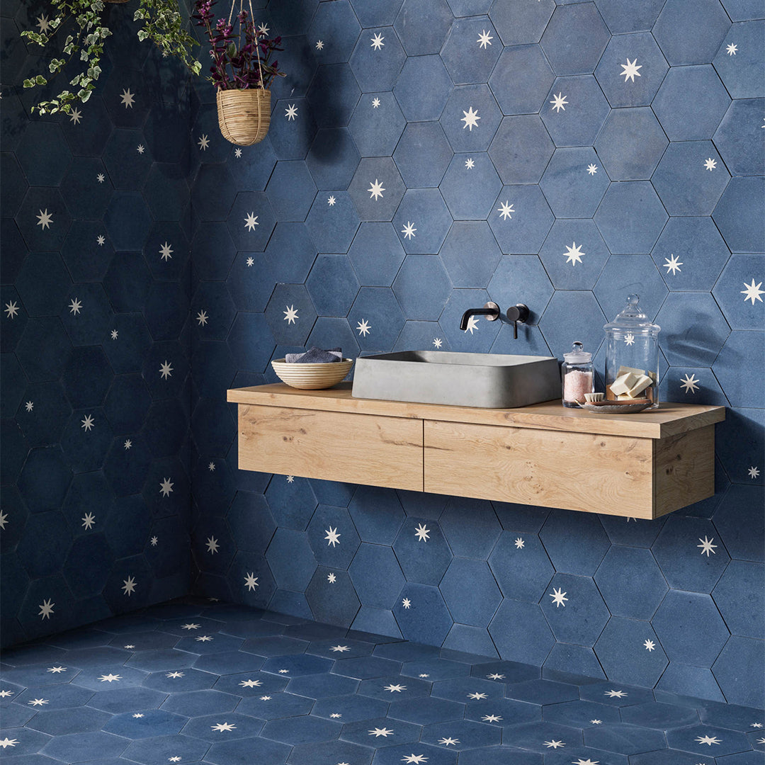 Starry Night Navy Blue