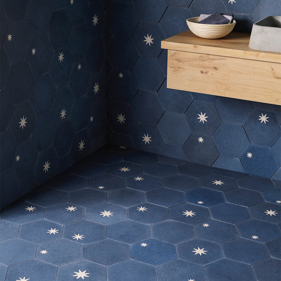 Starry Night Navy Blue