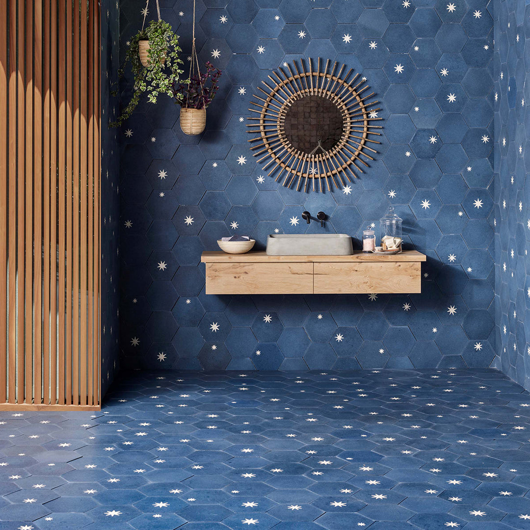 Starry Night Navy Blue