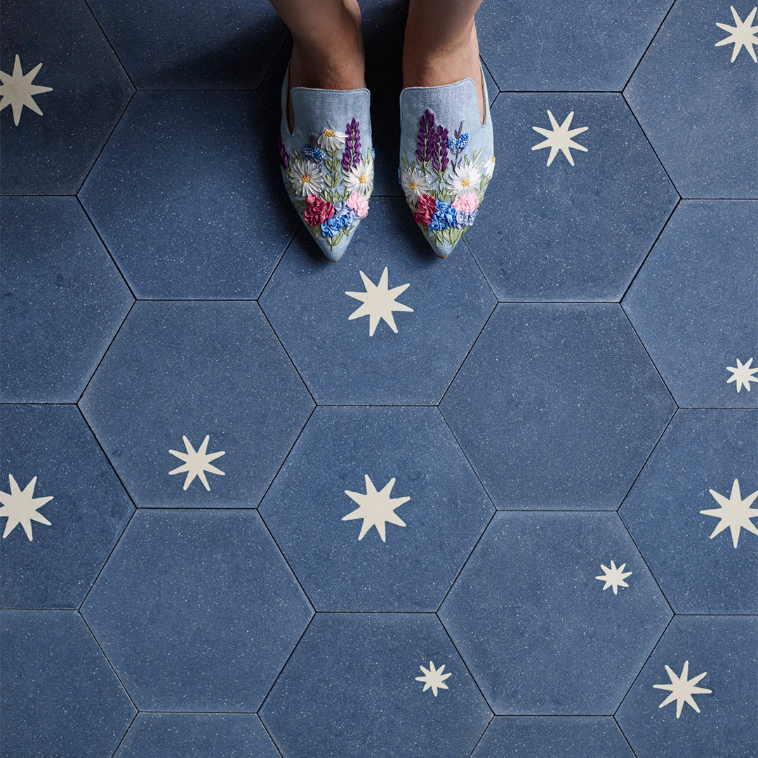 Starry Night Navy Blue