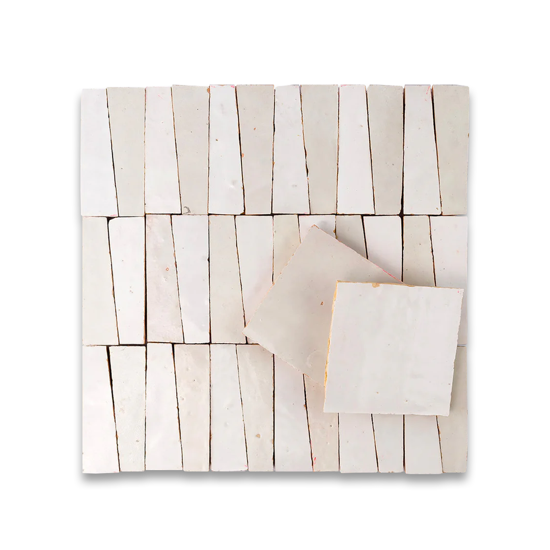 White and Snow White Trapezoid Zellige