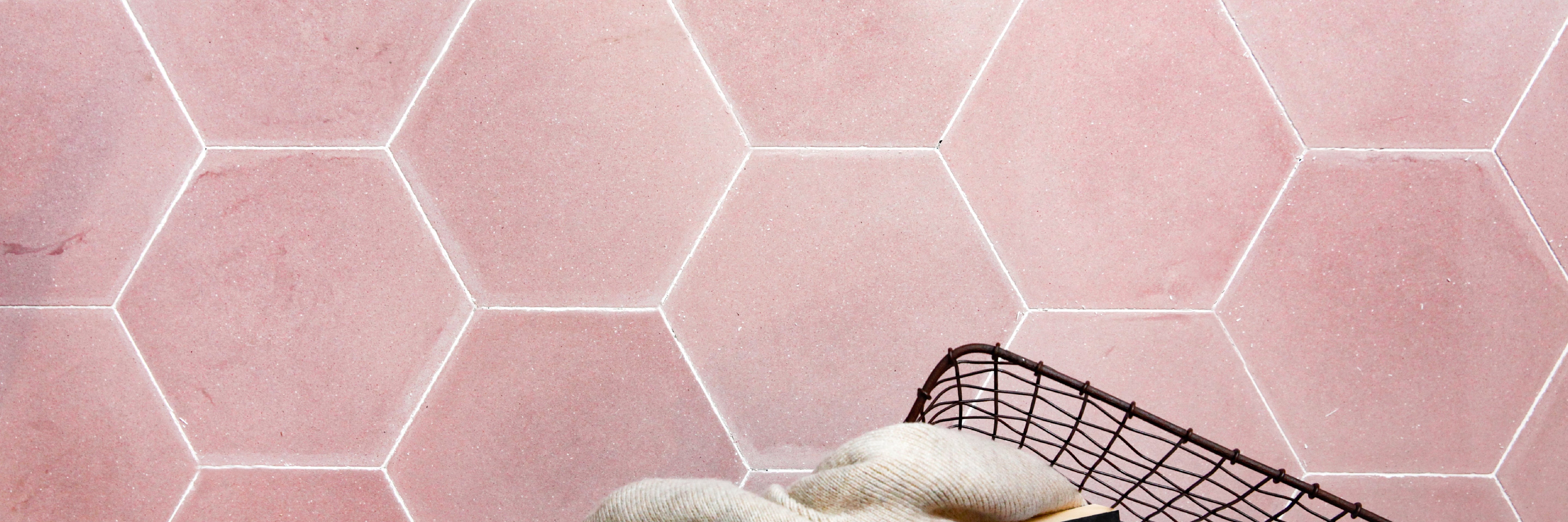 Düz Renk Altıgen Çimento Karolar