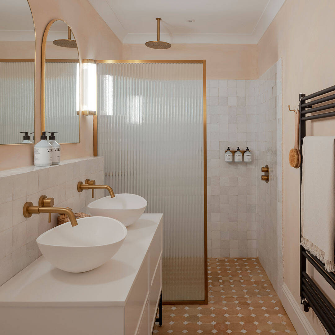 Terracotta White Octagon Zellige