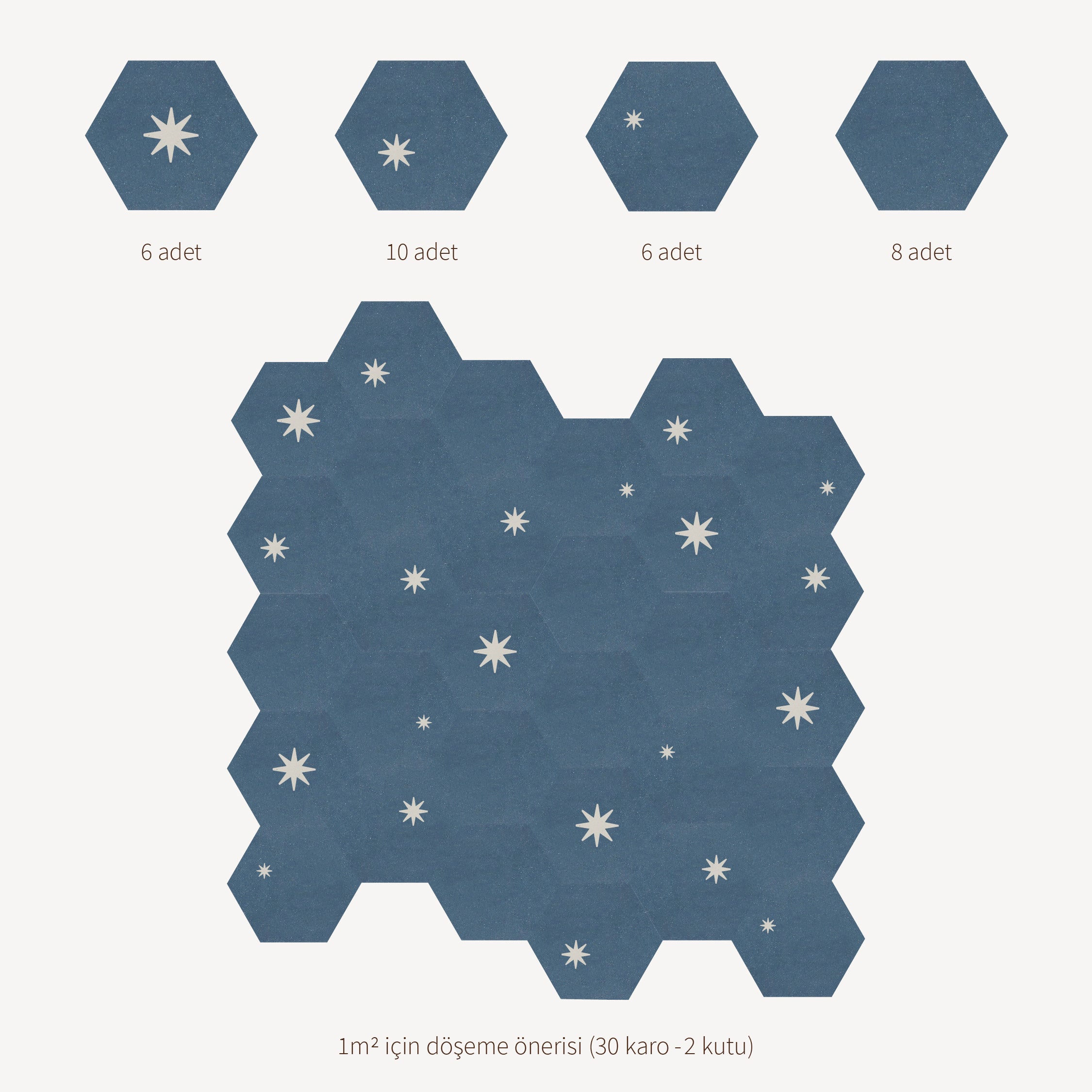 Starry Night Navy Blue